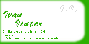 ivan vinter business card